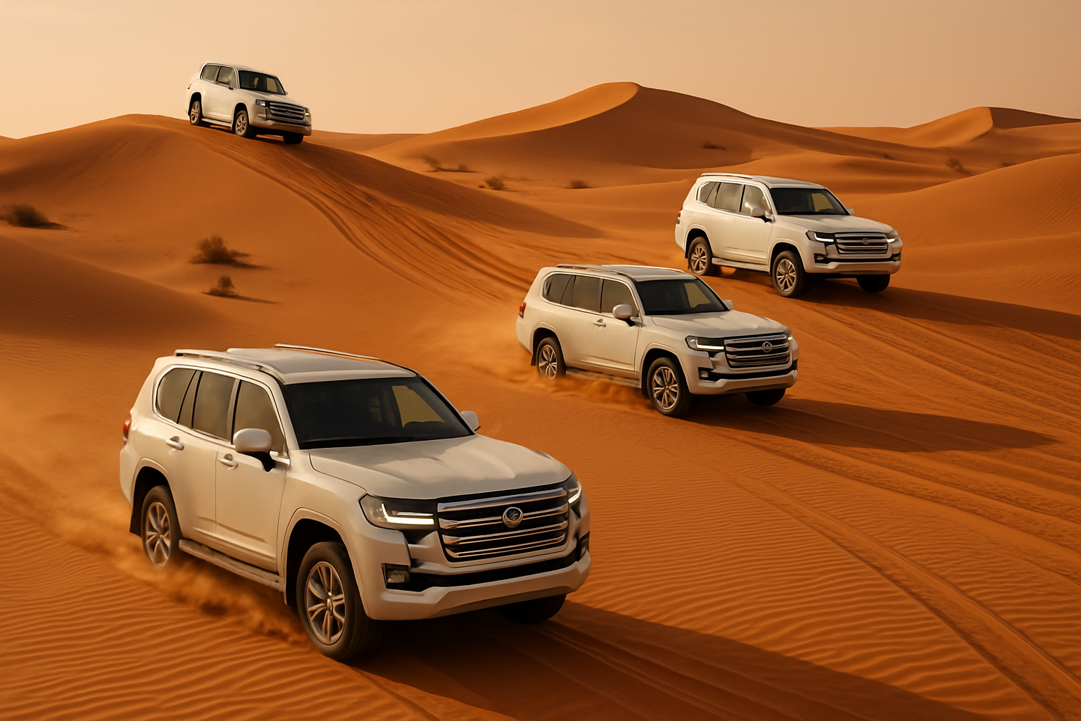 Adventurous desert safari with luxury 4x4 vehicles
